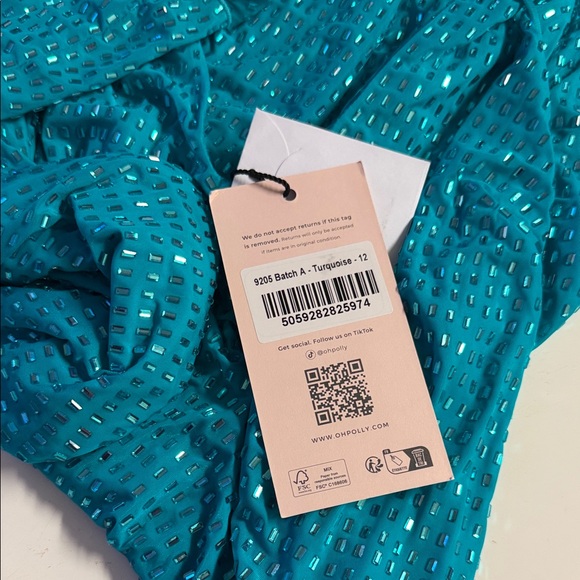 Oh Polly Teal Backless Dress - Picture 9 of 9